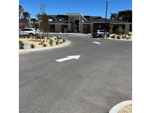 Painted Directional Arrows to Keep the Flow of Traffic Moving in the Right Direction