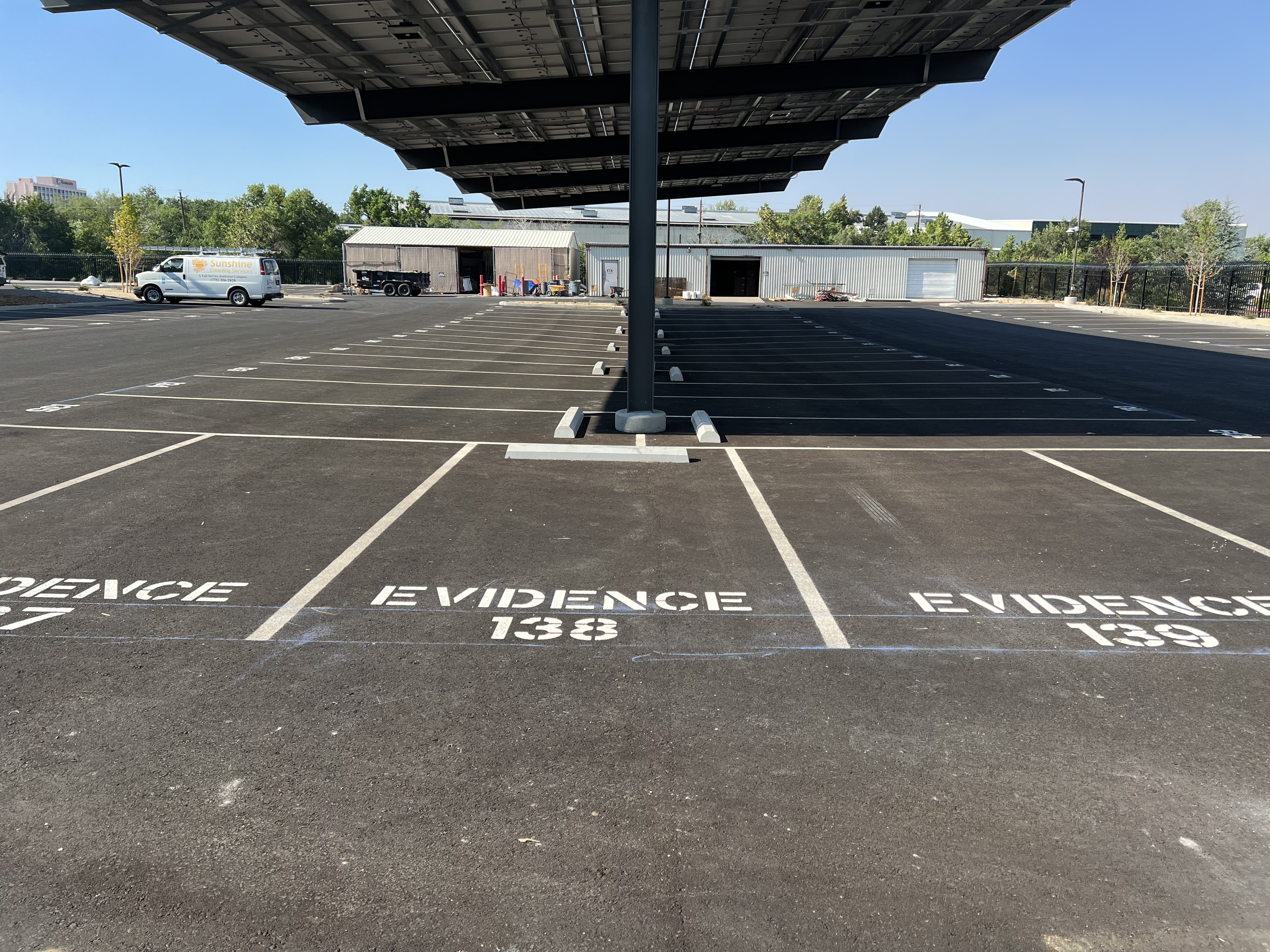 Custom Stencil Markings to Reserve Parking Stalls With Numbered Parking Stencils