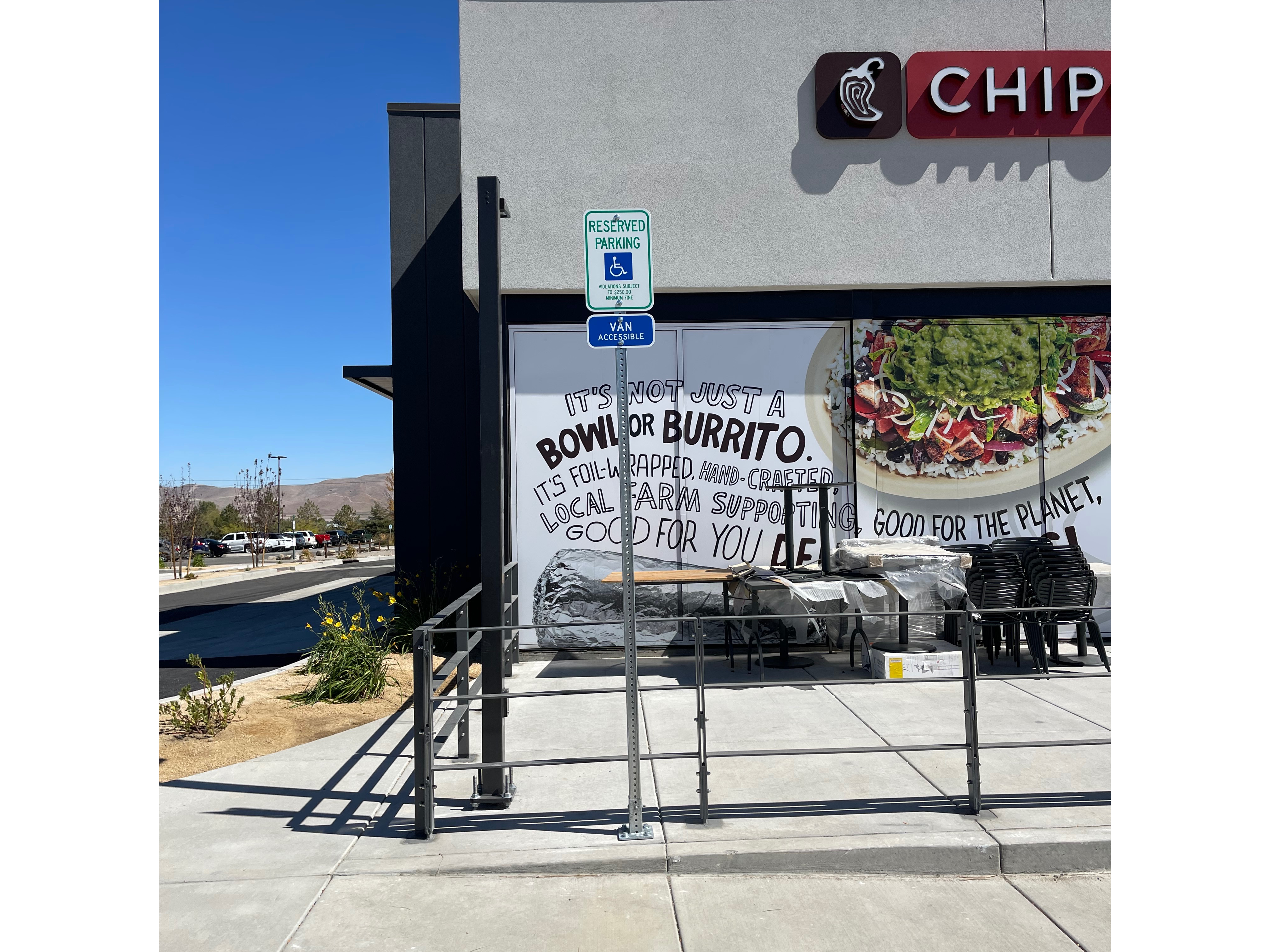 Handicap with Van Accessible Sign