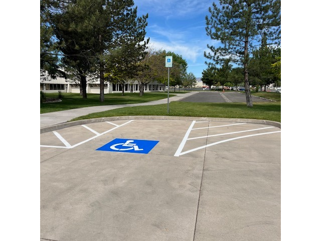 Re-Painted Handicap ADA Parking Stall